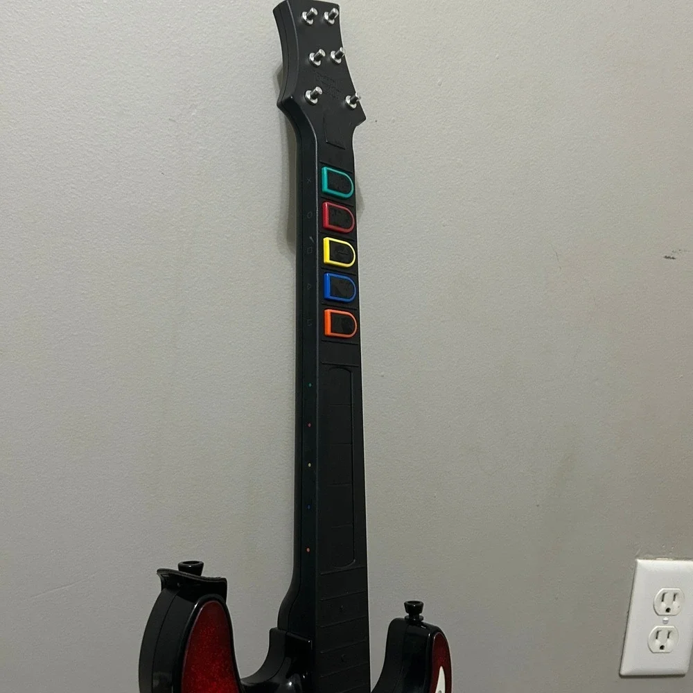 Activision Guitar Hero World Tour PS2 PS3 Wireless Controller Only Red Sparkle